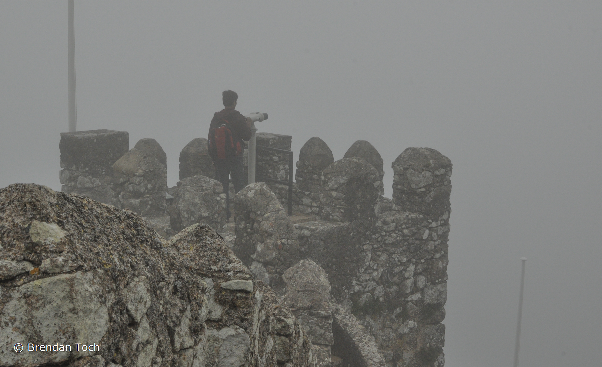 Sintra, Portugal - The view from the top of the Moorish Castle on our sightseeing day trip from Lisbon.