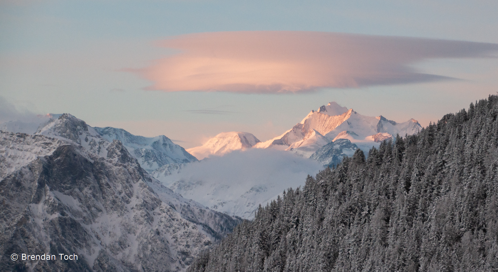Reideralp, Switzerland - A view of the Alps looking toward the Matterhorn.